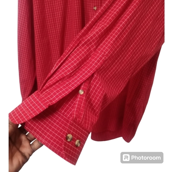 Antigua North Carolina State Windowpane Plaid Button Down Shirt Size XL - Picture 7 of 15